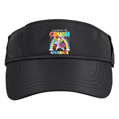 Im Ready To Crush 4Th Grade Unicorn Back To School Gift Funny Gift Adult Drive Performance Visor