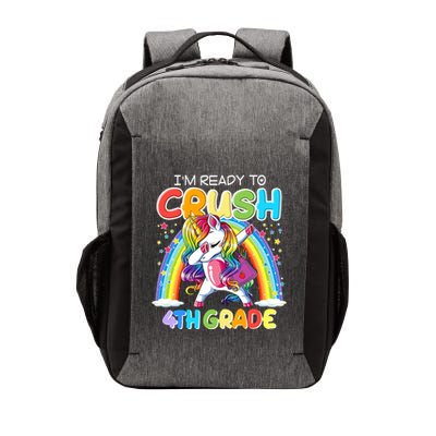Im Ready To Crush 4Th Grade Unicorn Back To School Gift Funny Gift Vector Backpack