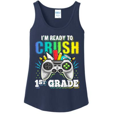 Im Ready To Crush 1st Grade Back To School Video Game Boy Ladies Essential Tank