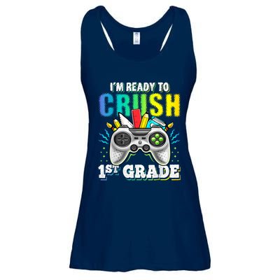 Im Ready To Crush 1st Grade Back To School Video Game Boy Ladies Essential Flowy Tank