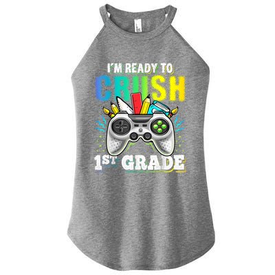 Im Ready To Crush 1st Grade Back To School Video Game Boy Women's Perfect Tri Rocker Tank