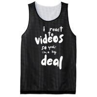 I React To Videos So IM A Big Deal Mesh Reversible Basketball Jersey Tank