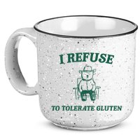I Refuse To Tolerate Gluten Funny Cartoon Bear Meme 15oz Campfire Ceramic Mug