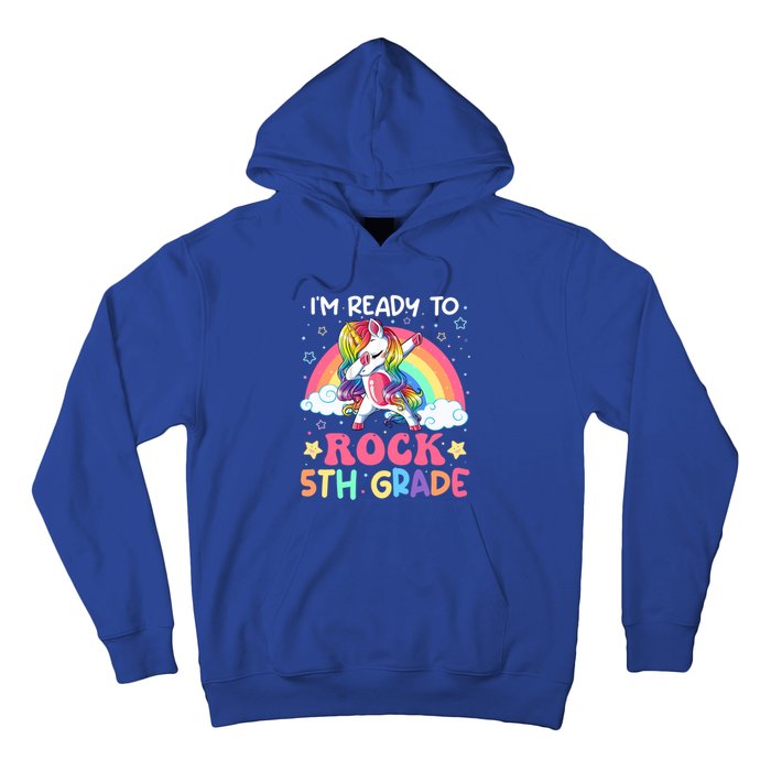 Im Ready To Rock 5Th Grade Unicorn 100 Days Of Fifth Grade Great Gift Hoodie