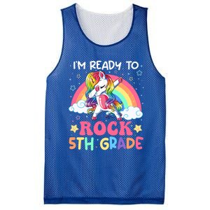 Im Ready To Rock 5Th Grade Unicorn 100 Days Of Fifth Grade Great Gift Mesh Reversible Basketball Jersey Tank