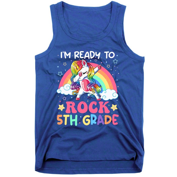 Im Ready To Rock 5Th Grade Unicorn 100 Days Of Fifth Grade Great Gift Tank Top