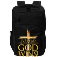 IVe Read The Final Chapter God Wins Christian Faith Cross Impact Tech Backpack