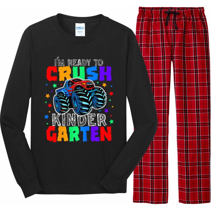 I'm Ready to Crush Kindergarten Monster Truck Long Sleeve Pajama Set