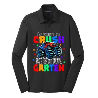 I'm Ready to Crush Kindergarten Monster Truck Silk Touch Performance Long Sleeve Polo