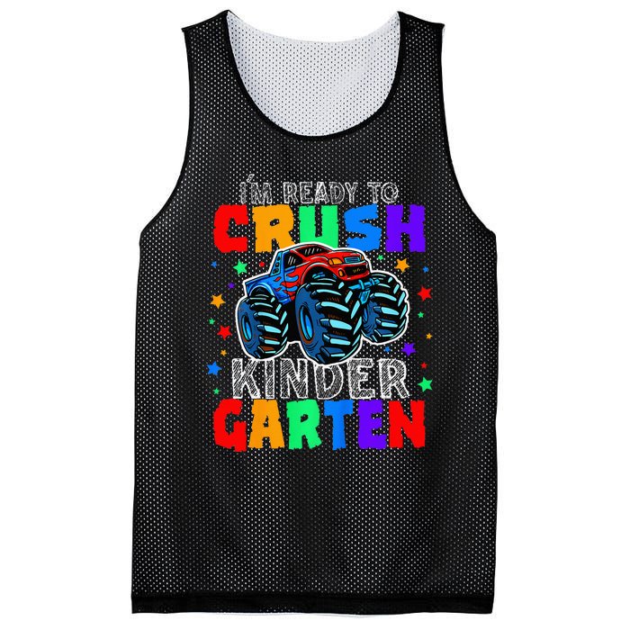 I'm Ready to Crush Kindergarten Monster Truck Mesh Reversible Basketball Jersey Tank