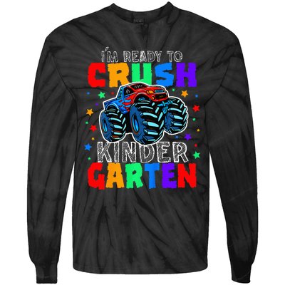 I'm Ready to Crush Kindergarten Monster Truck Tie-Dye Long Sleeve Shirt