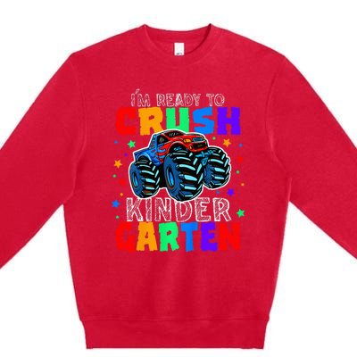 I'm Ready to Crush Kindergarten Monster Truck Premium Crewneck Sweatshirt