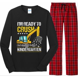 I'm Ready To Crush Kindergarten Construction Vehicle Long Sleeve Pajama Set