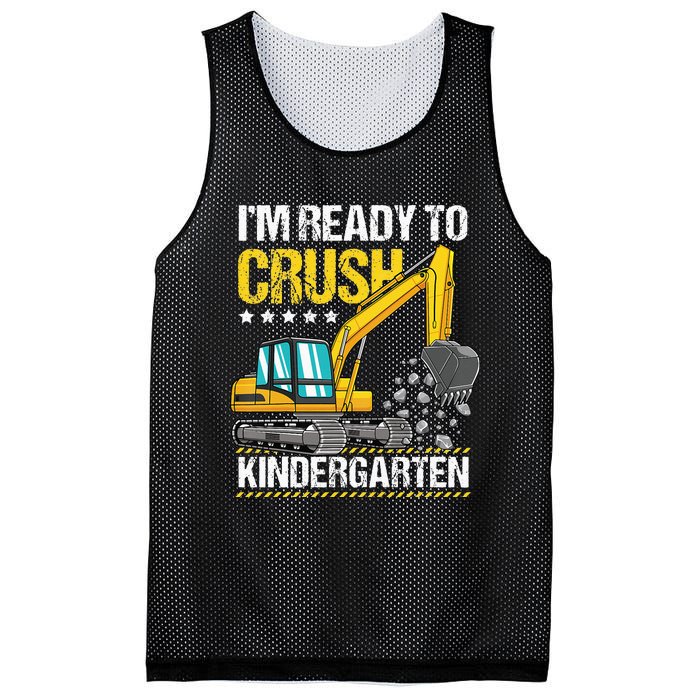 I'm Ready To Crush Kindergarten Construction Vehicle Mesh Reversible Basketball Jersey Tank