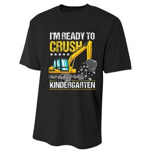 I'm Ready To Crush Kindergarten Construction Vehicle Performance Sprint T-Shirt