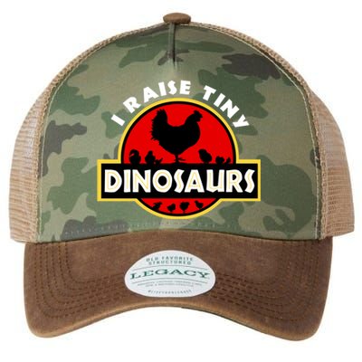 I Raise Tiny Dinosaurs Chicken Lover Gift Legacy Tie Dye Trucker Hat