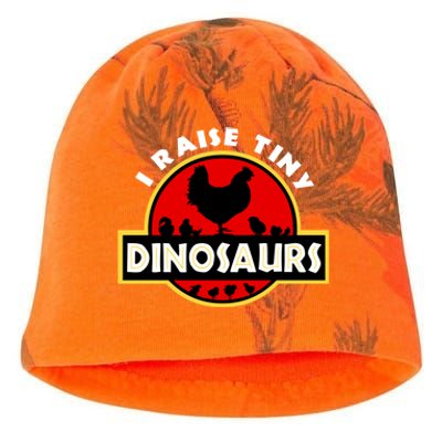 I Raise Tiny Dinosaurs Chicken Lover Gift Kati - Camo Knit Beanie