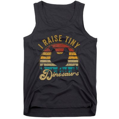 I Raise Tiny Dinosaurs Vintage 70s Chicken Tank Top