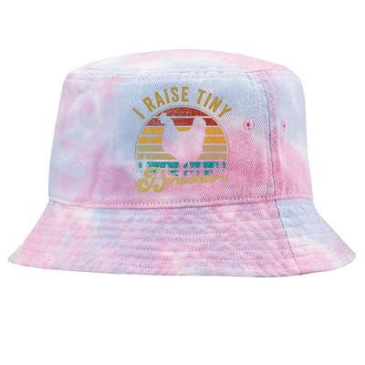 I Raise Tiny Dinosaurs Vintage 70s Chicken Tie-Dyed Bucket Hat