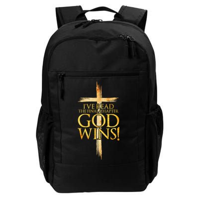 IVe Read The Final Chapter God Wins Christian Faith Cross Backpack