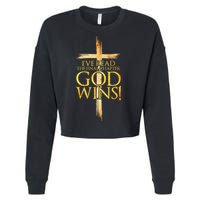 IVe Read The Final Chapter God Wins Christian Faith Cross Cropped Pullover Crew