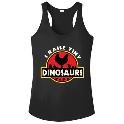 I Raise Tiny Dinosaurs Chicken Lover Ladies PosiCharge Competitor Racerback Tank