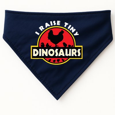 I Raise Tiny Dinosaurs Chicken Lover USA-Made Doggie Bandana