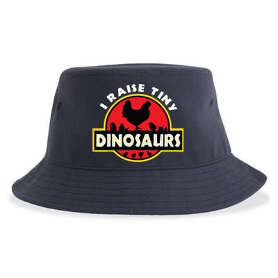 I Raise Tiny Dinosaurs Chicken Lover Sustainable Bucket Hat