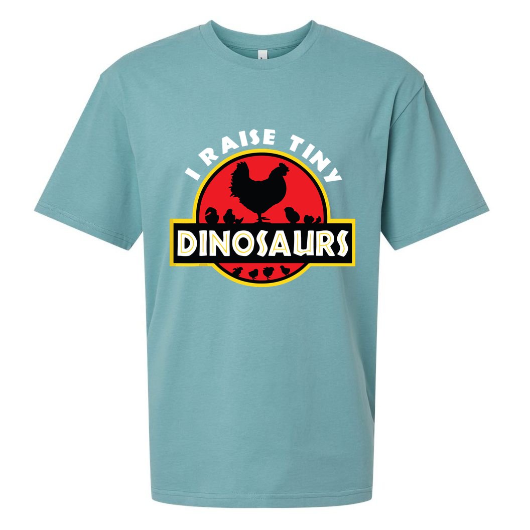 I Raise Tiny Dinosaurs Chicken Lover Sueded Cloud Jersey T-Shirt