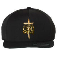 IVe Read The Final Chapter God Wins Christian Faith Cross Wool Snapback Cap