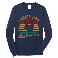 I Raise Tiny Dinosaurs Vintage Retro 70S Chicken Silhouette Long Sleeve Shirt