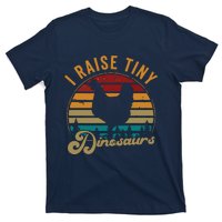 I Raise Tiny Dinosaurs Vintage Retro 70S Chicken Silhouette T-Shirt