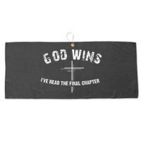 I've Read The Final Chapter God Wins Large Microfiber Waffle Golf Towel