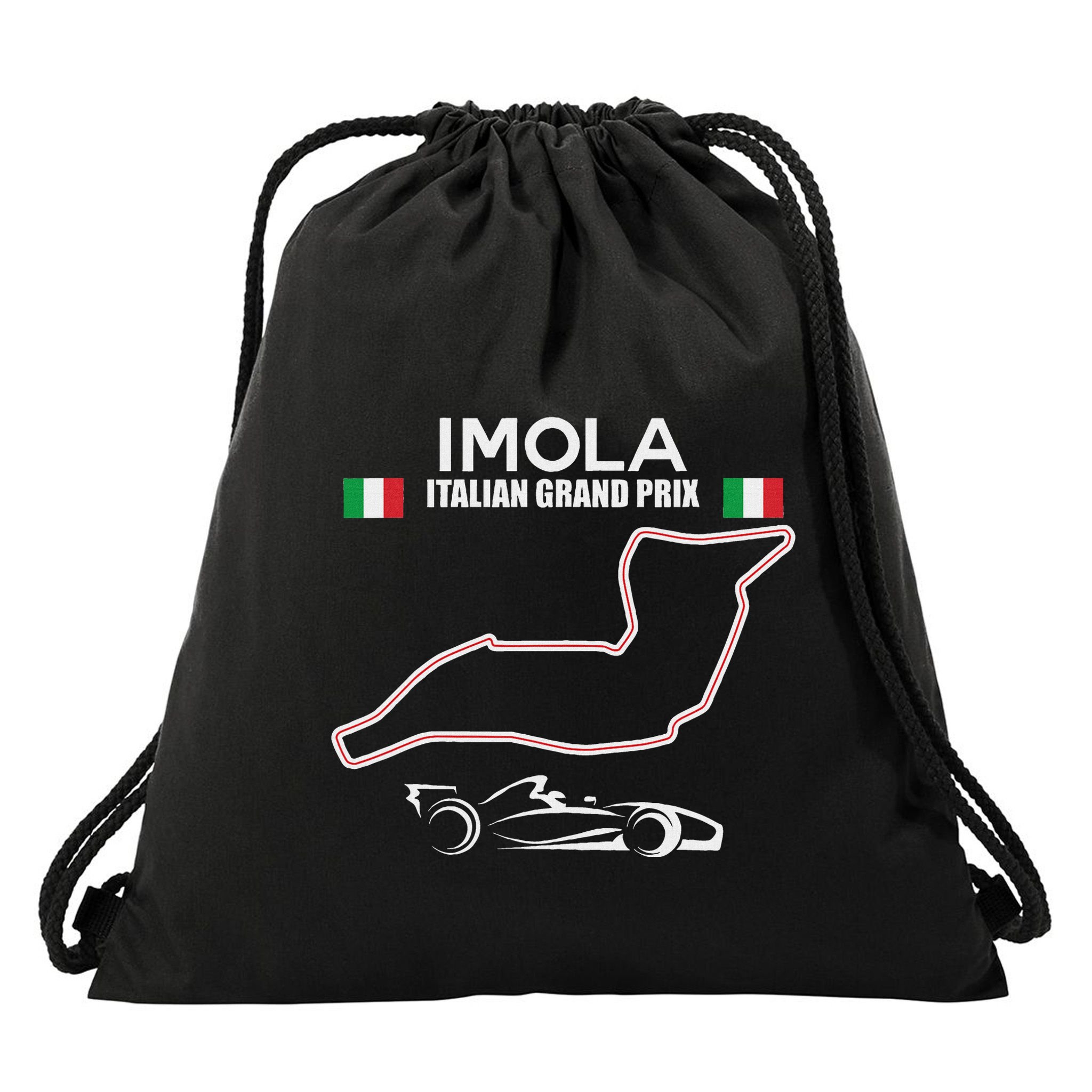 Imola Race Track Formula Racing Car Italian Drawstring Bag