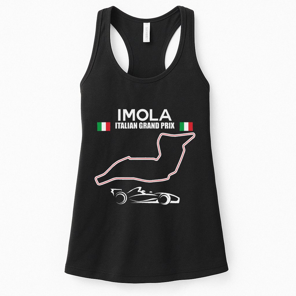 Imola Race Track Formula Racing Car Italian Womens Tank Top