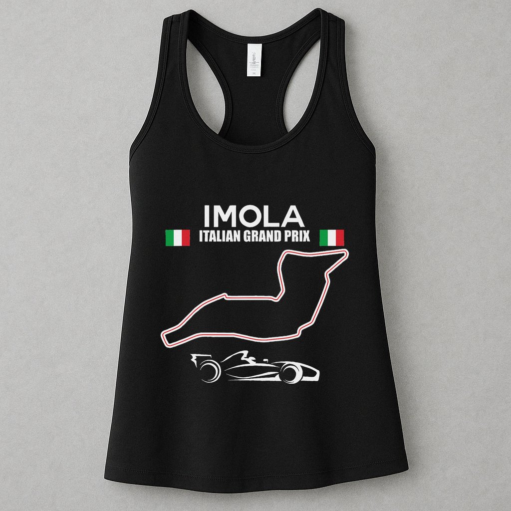 Imola Race Track Formula Racing Car Italian Womens Tank Top