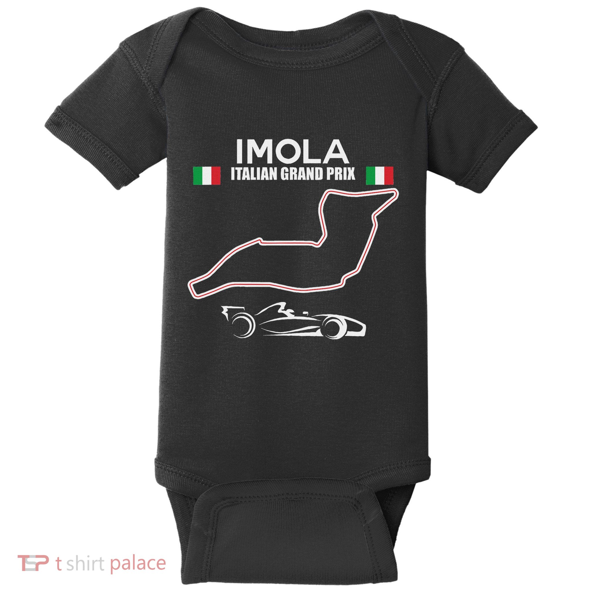 Imola Race Track Formula Racing Car Italian Baby Bodysuit