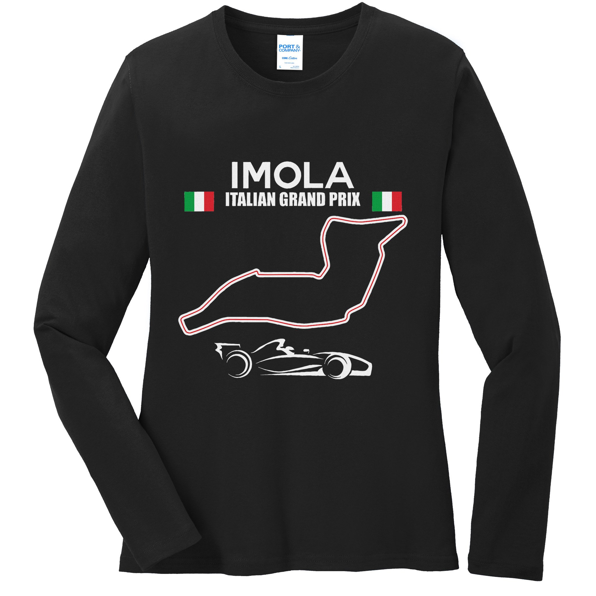 Imola Race Track Formula Racing Car Italian Ladies Long Sleeve Shirt