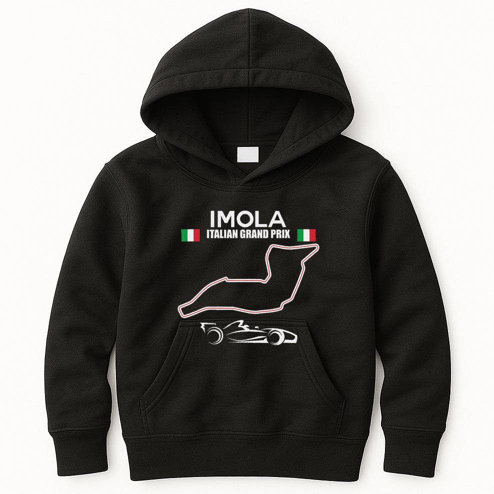 Imola Race Track Formula Racing Car Italian Kids Hoodie