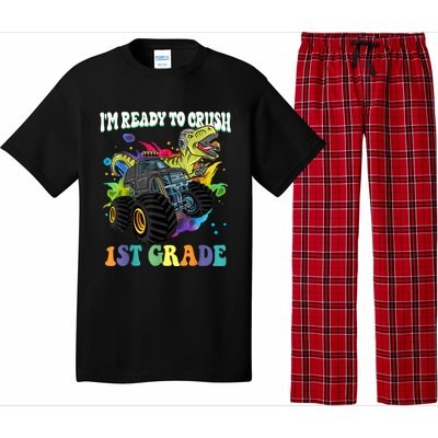 Im Ready To Crush 1st Grade Dinosaur Back To School Pajama Set