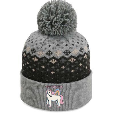 I'm Ready To Crush 1st Grade Rainbow Unicorn The Baniff Cuffed Pom Beanie