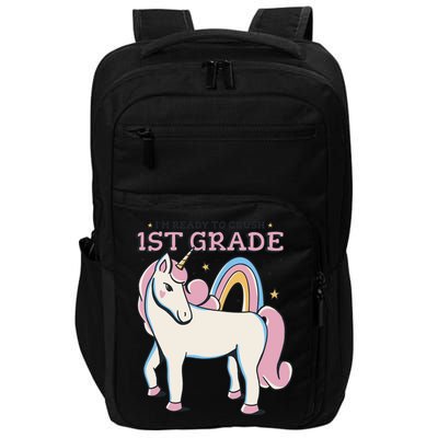 I'm Ready To Crush 1st Grade Rainbow Unicorn Impact Tech Backpack