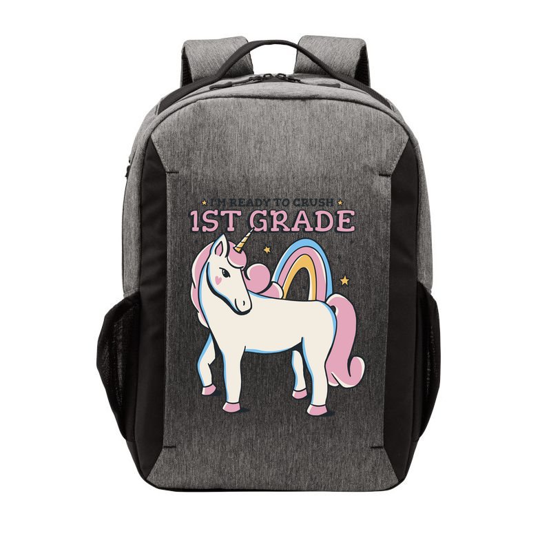 I'm Ready To Crush 1st Grade Rainbow Unicorn Vector Backpack