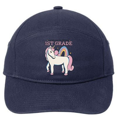 I'm Ready To Crush 1st Grade Rainbow Unicorn 7-Panel Snapback Hat