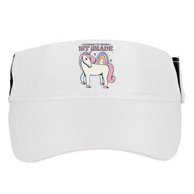 I'm Ready To Crush 1st Grade Rainbow Unicorn Adult Drive Performance Visor