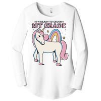 I'm Ready To Crush 1st Grade Rainbow Unicorn Women's Perfect Tri Tunic Long Sleeve Shirt