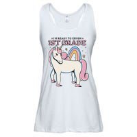 I'm Ready To Crush 1st Grade Rainbow Unicorn Ladies Essential Flowy Tank