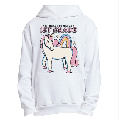 I'm Ready To Crush 1st Grade Rainbow Unicorn Urban Pullover Hoodie