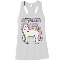 I'm Ready To Crush 1st Grade Rainbow Unicorn Women's Racerback Tank