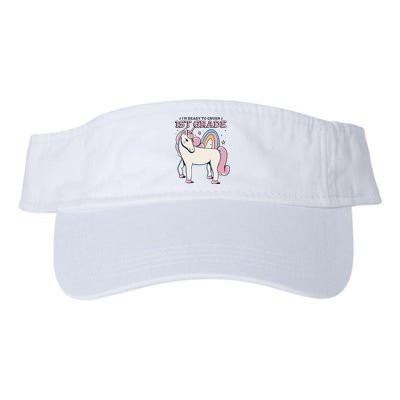 I'm Ready To Crush 1st Grade Rainbow Unicorn Valucap Bio-Washed Visor